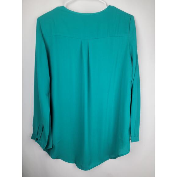 Three Eighty Two Revolve Women's Kiera Peasant Tunic Long Sleeve Teal Size S - Picture 7 of 9